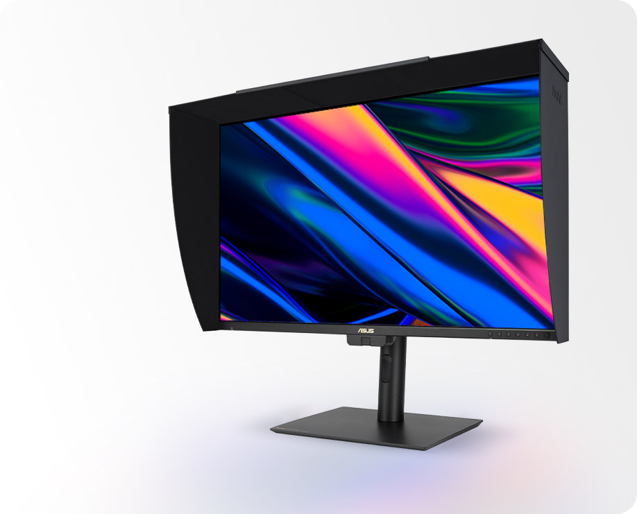 A colorful image being shown on ProArt Display 8K PA32KCX