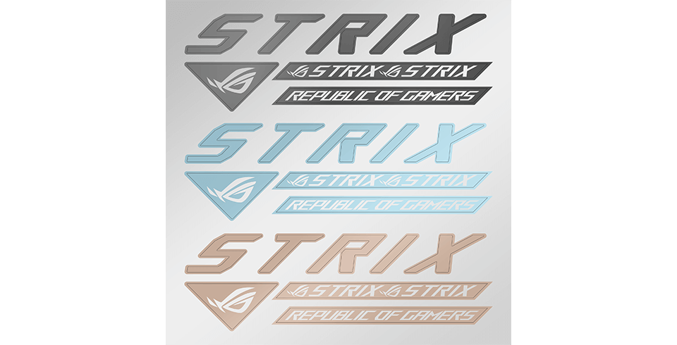 A set of label for customization including red, purple, and gold