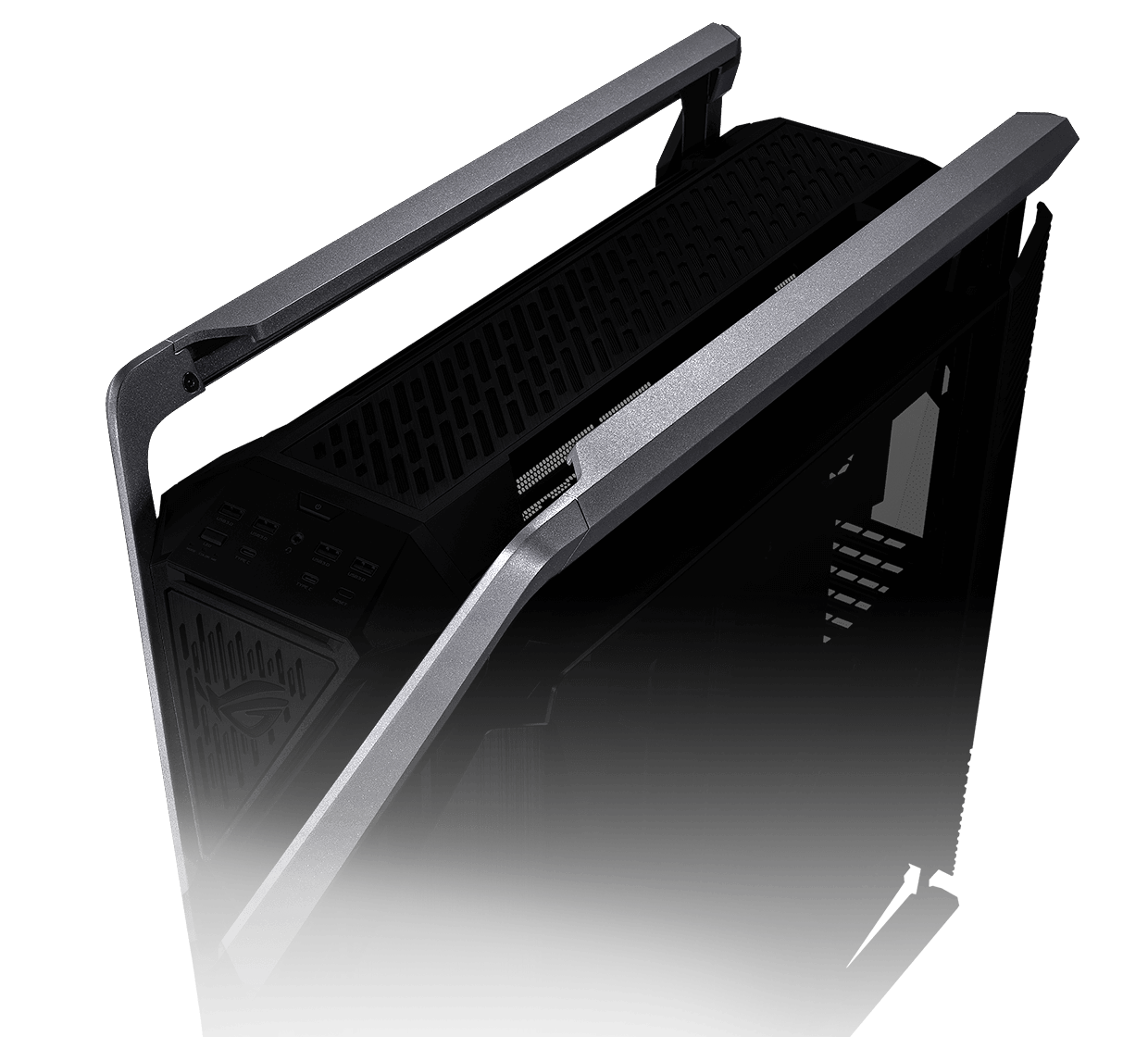 ROG Hyperion GR701 with aluminum frame highlighted