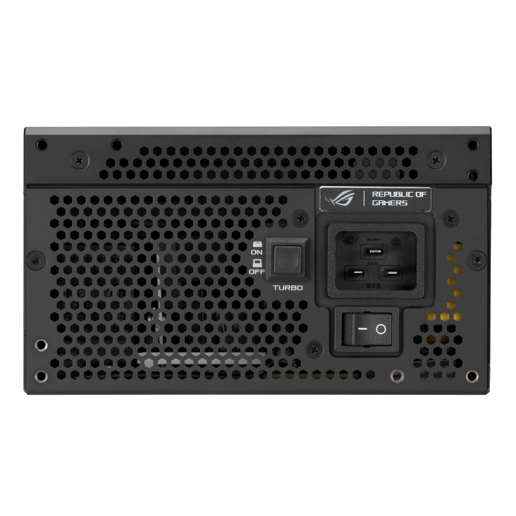 Rear side of the ROG Thor 1600W Titanium III